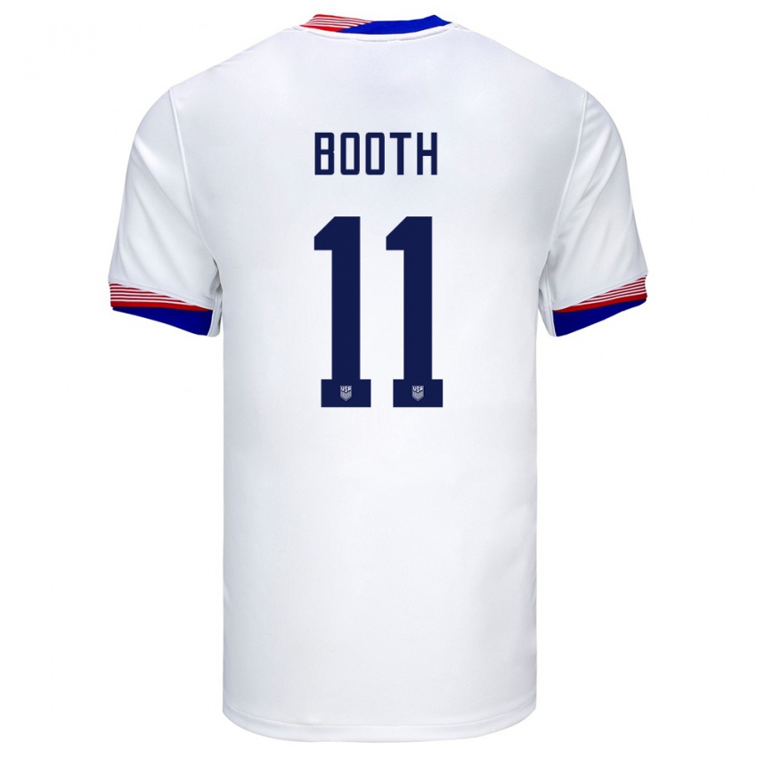 Niño Camiseta Estados Unidos Zach Booth #11 Blanco 1ª Equipación 24-26 La Camisa Argentina