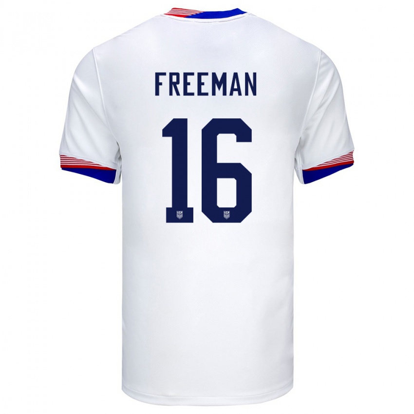 Niño Camiseta Estados Unidos Alex Freeman #16 Blanco 1ª Equipación 24-26 La Camisa Argentina