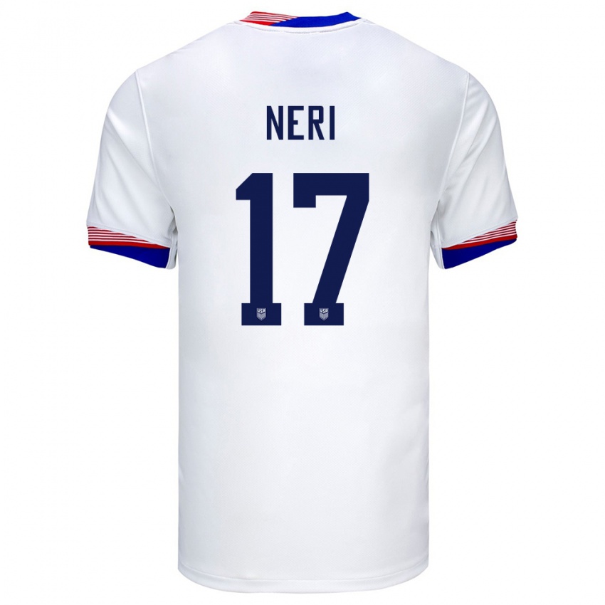 Niño Camiseta Estados Unidos Rodrigo Neri #17 Blanco 1ª Equipación 24-26 La Camisa Argentina