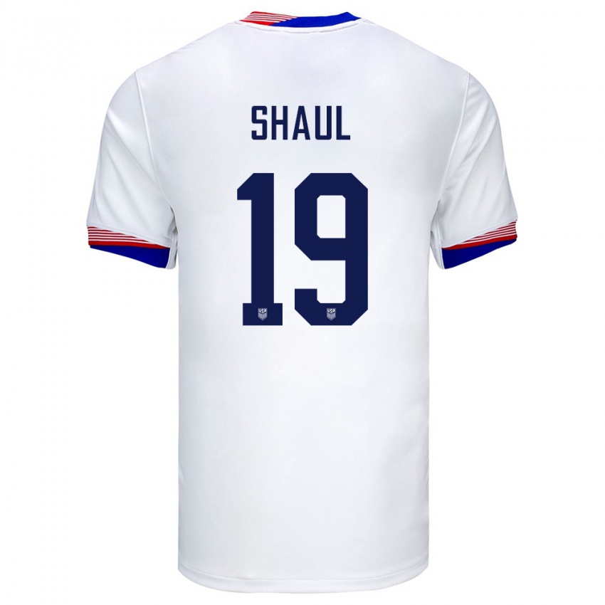 Niño Camiseta Estados Unidos Ian Shaul #19 Blanco 1ª Equipación 24-26 La Camisa Argentina