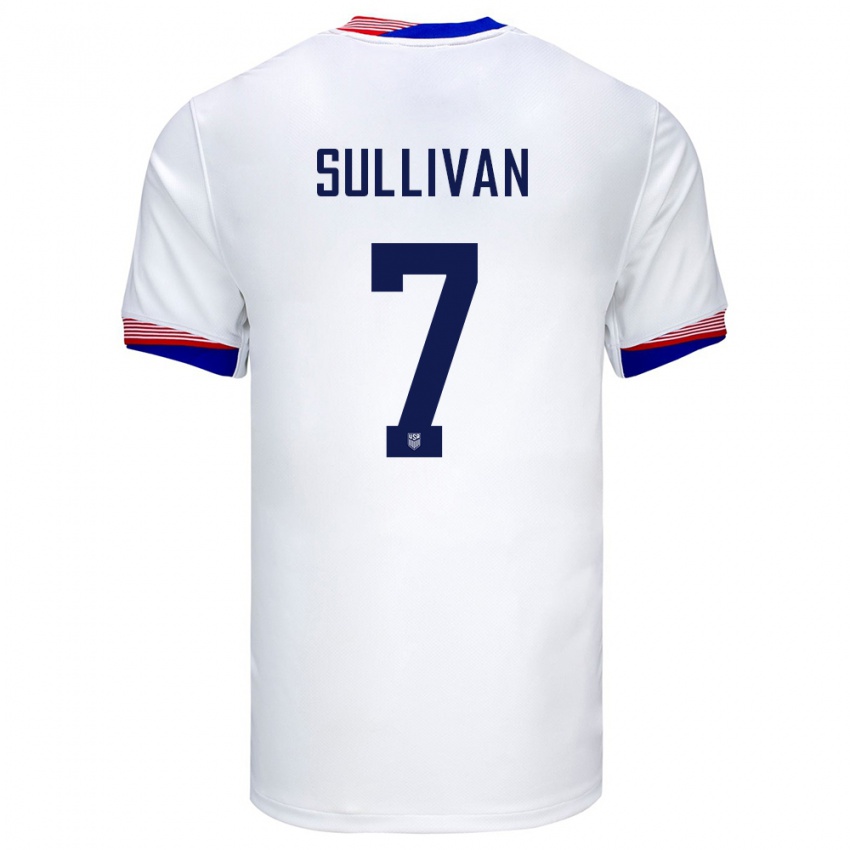 Niño Camiseta Estados Unidos Quinn Sullivan #7 Blanco 1ª Equipación 24-26 La Camisa Argentina