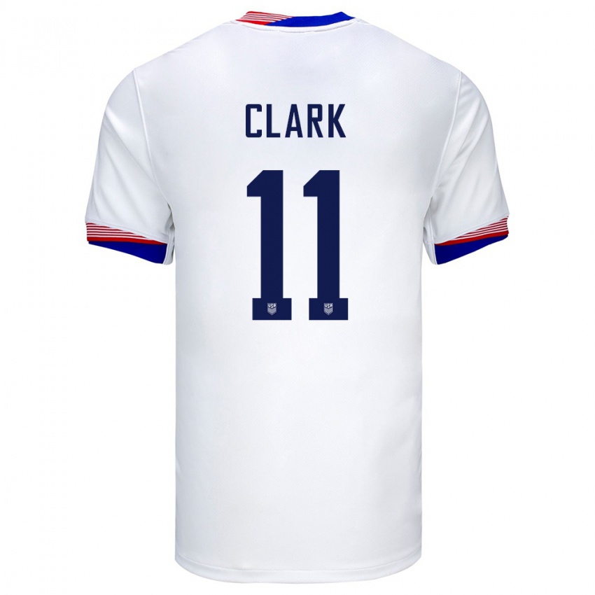 Niño Camiseta Estados Unidos Caden Clark #11 Blanco 1ª Equipación 24-26 La Camisa Argentina