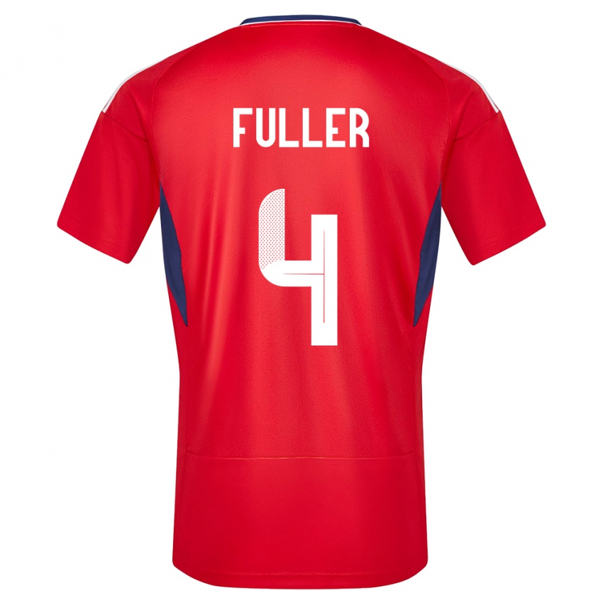 Niño Camiseta Costa Rica Keysher Fuller #4 Rojo 1ª Equipación 24-26 La Camisa Argentina