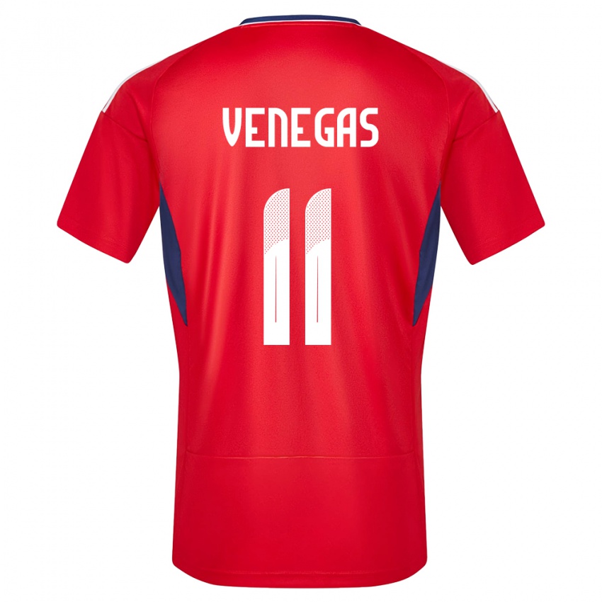 Niño Camiseta Costa Rica Johan Venegas #11 Rojo 1ª Equipación 24-26 La Camisa Argentina