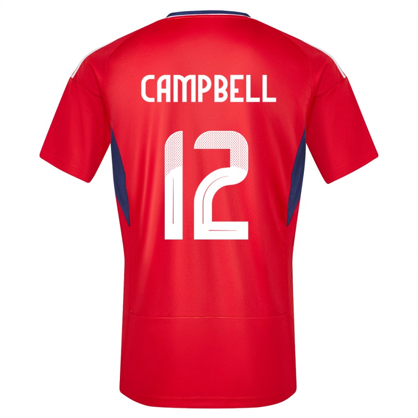 Niño Camiseta Costa Rica Joel Campbell #12 Rojo 1ª Equipación 24-26 La Camisa Argentina