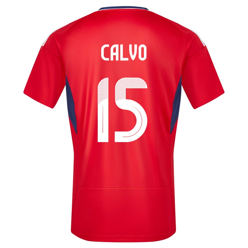 Niño Camiseta Costa Rica Francisco Calvo #15 Rojo 1ª Equipación 24-26 La Camisa Argentina