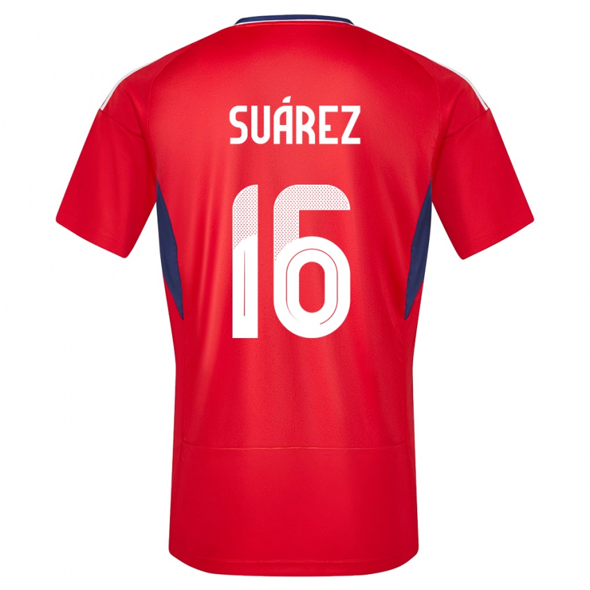 Niño Camiseta Costa Rica Aaron Suarez #16 Rojo 1ª Equipación 24-26 La Camisa Argentina