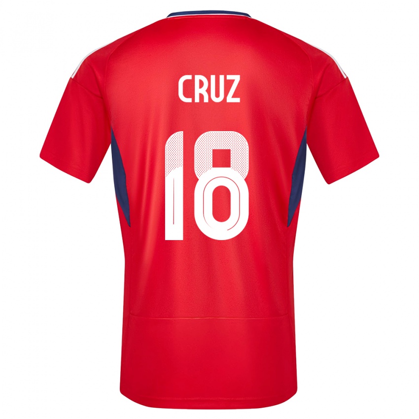 Niño Camiseta Costa Rica Aaron Cruz #18 Rojo 1ª Equipación 24-26 La Camisa Argentina