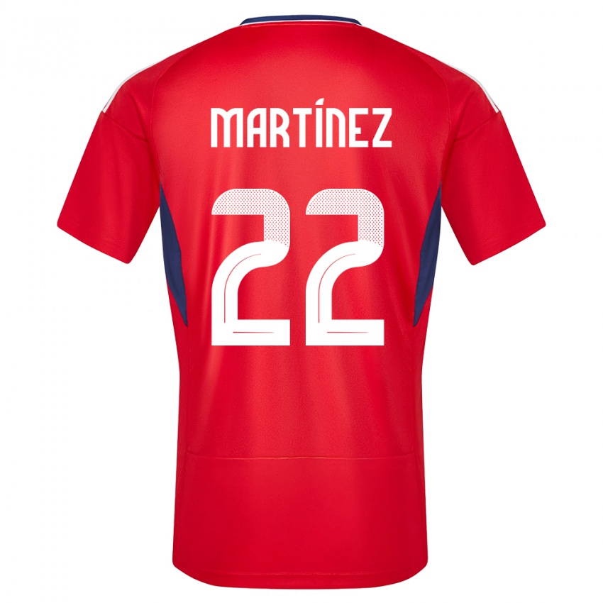 Niño Camiseta Costa Rica Carlos Martinez #22 Rojo 1ª Equipación 24-26 La Camisa Argentina