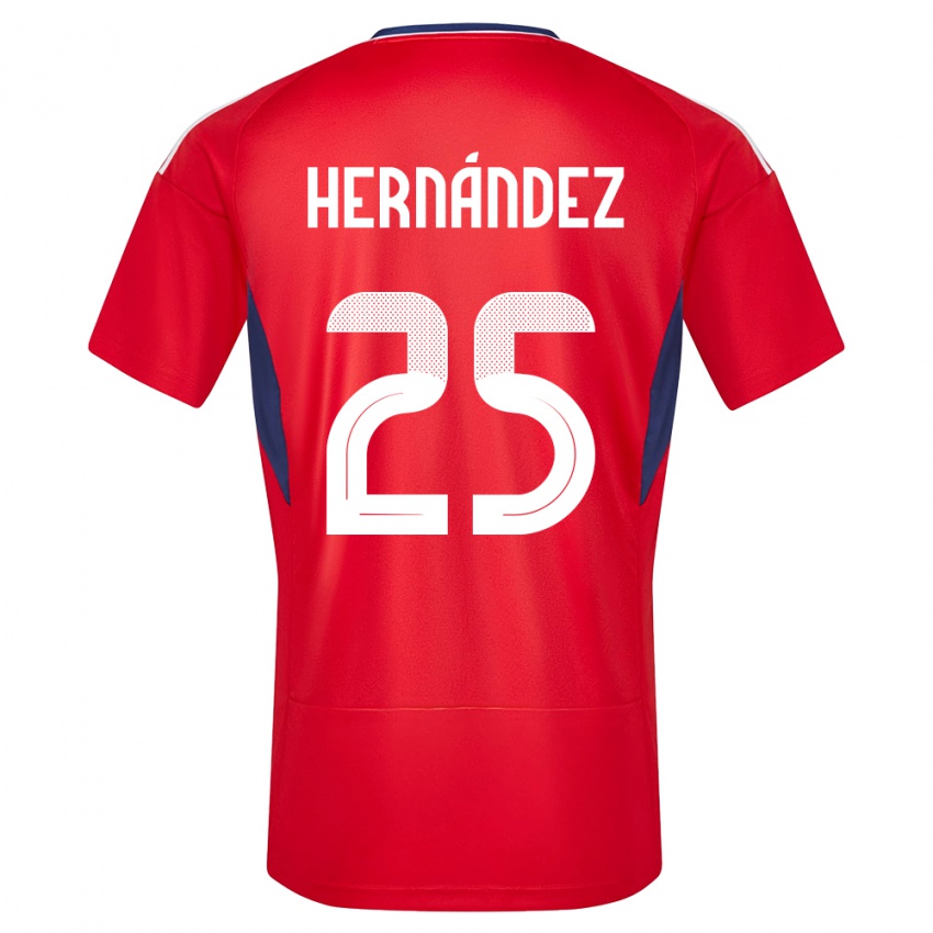 Niño Camiseta Costa Rica Anthony Hernandez #25 Rojo 1ª Equipación 24-26 La Camisa Argentina