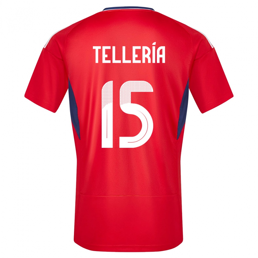Niño Camiseta Costa Rica Jostin Telleria #15 Rojo 1ª Equipación 24-26 La Camisa Argentina