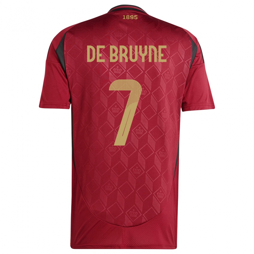 Niño Camiseta Bélgica Kevin De Bruyne #7 Borgoña 1ª Equipación 24-26 La Camisa Argentina