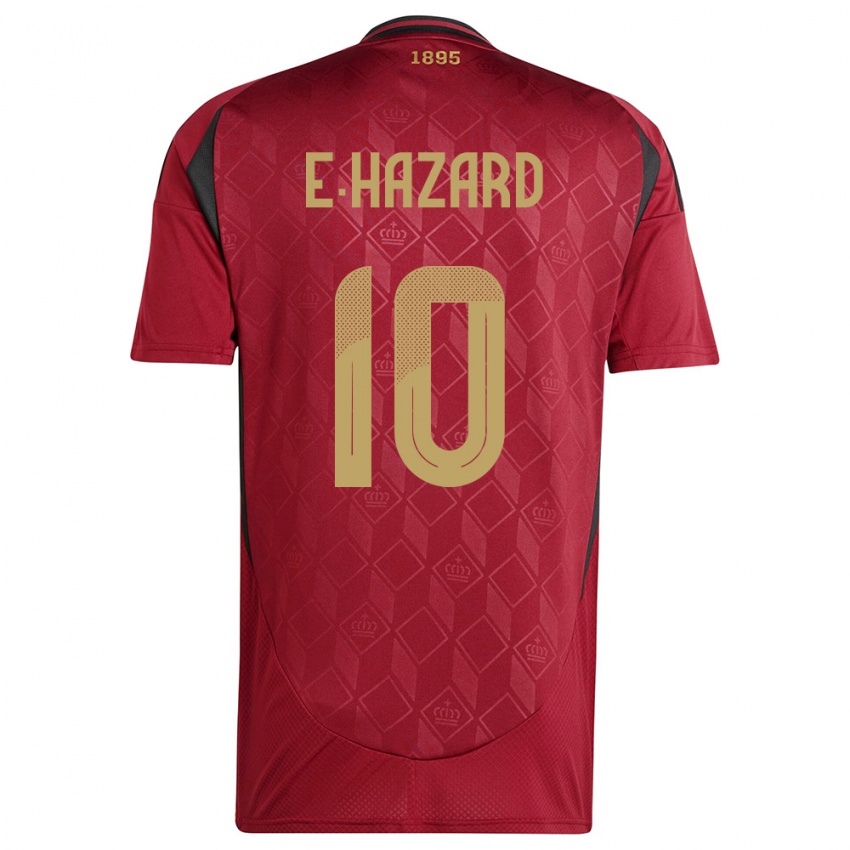 Niño Camiseta Bélgica Eden Hazard #10 Borgoña 1ª Equipación 24-26 La Camisa Argentina