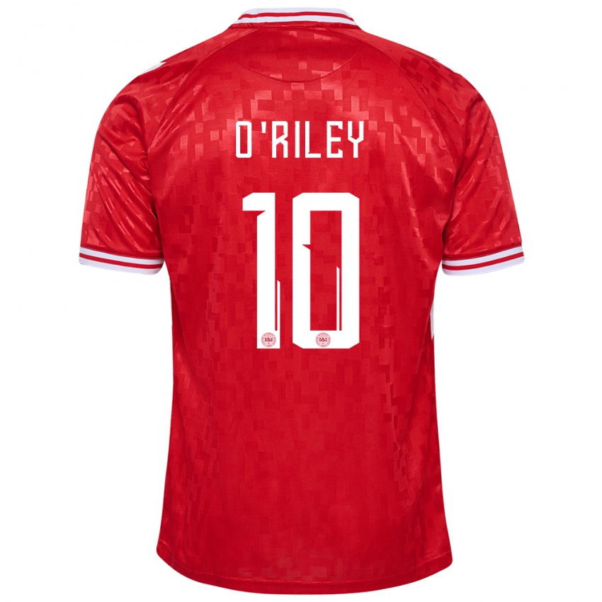 Niño Camiseta Dinamarca Matt O Riley #10 Rojo 1ª Equipación 24-26 La Camisa Argentina