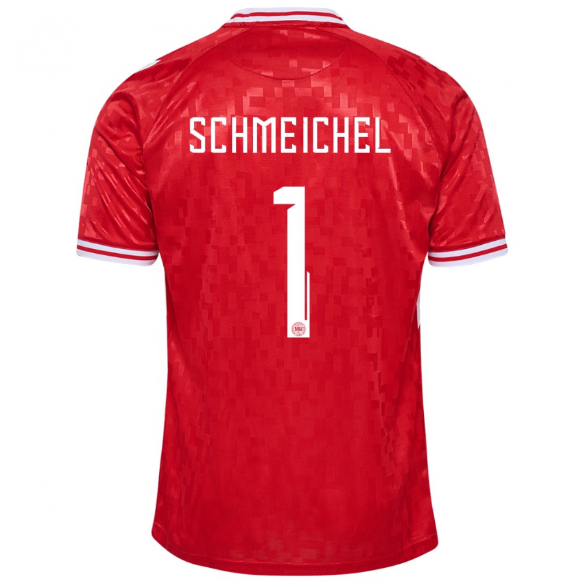 Niño Camiseta Dinamarca Kasper Schmeichel #1 Rojo 1ª Equipación 24-26 La Camisa Argentina