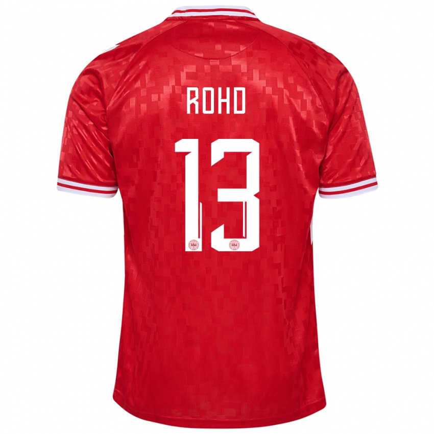 Niño Camiseta Dinamarca Emil Rohd #13 Rojo 1ª Equipación 24-26 La Camisa Argentina