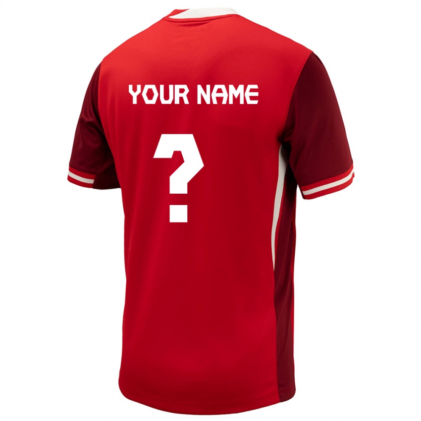 Niño Camiseta Canadá Su Nombre #0 Rojo 1ª Equipación 24-26 La Camisa Argentina