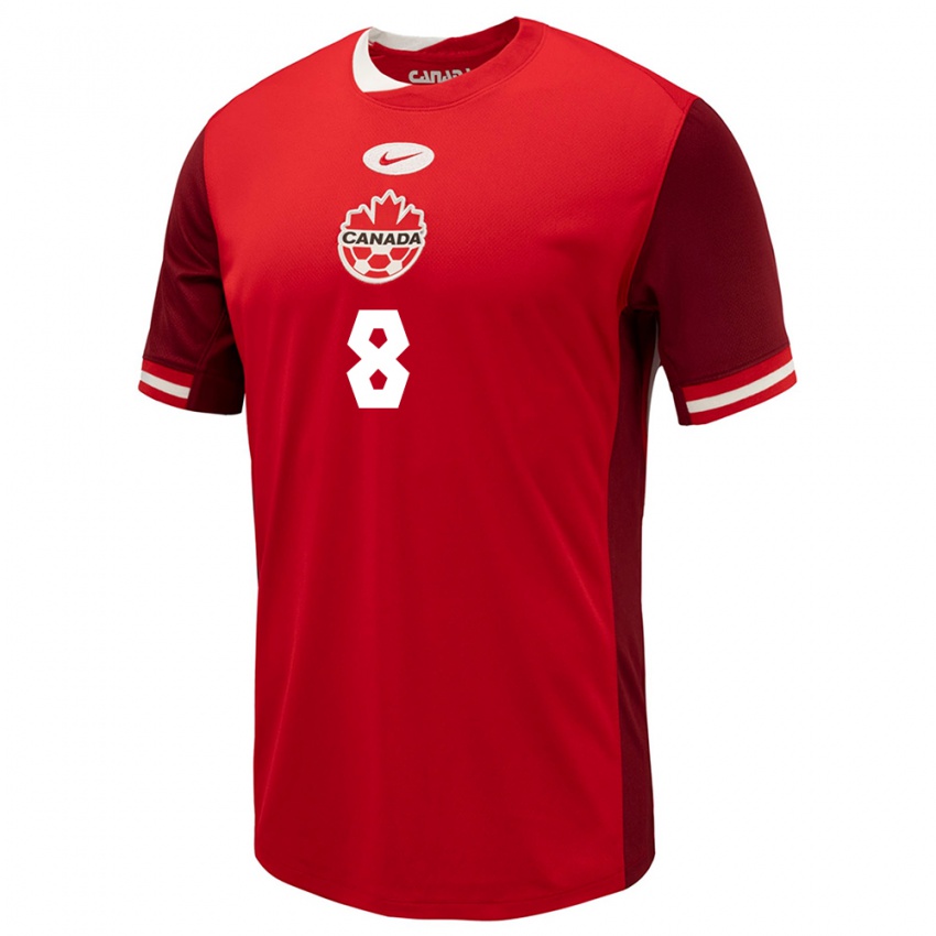 Niño Camiseta Canadá Ismael Kone #8 Rojo 1ª Equipación 24-26 La Camisa Argentina