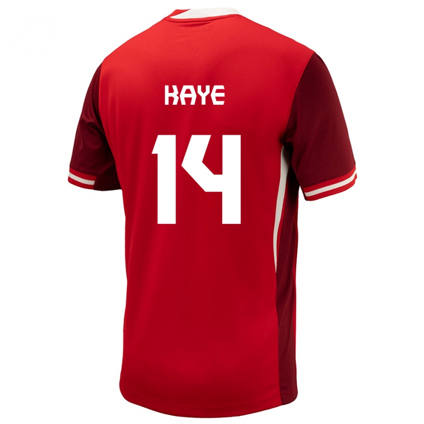 Niño Camiseta Canadá Mark Anthony Kaye #14 Rojo 1ª Equipación 24-26 La Camisa Argentina