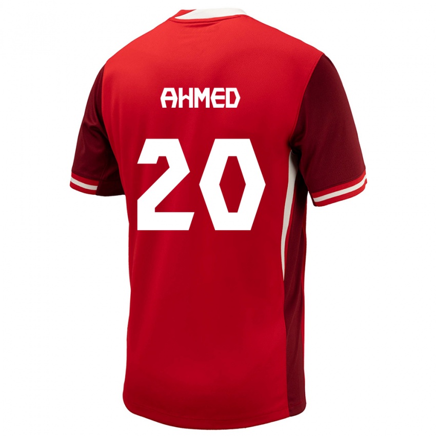 Niño Camiseta Canadá Ali Ahmed #20 Rojo 1ª Equipación 24-26 La Camisa Argentina