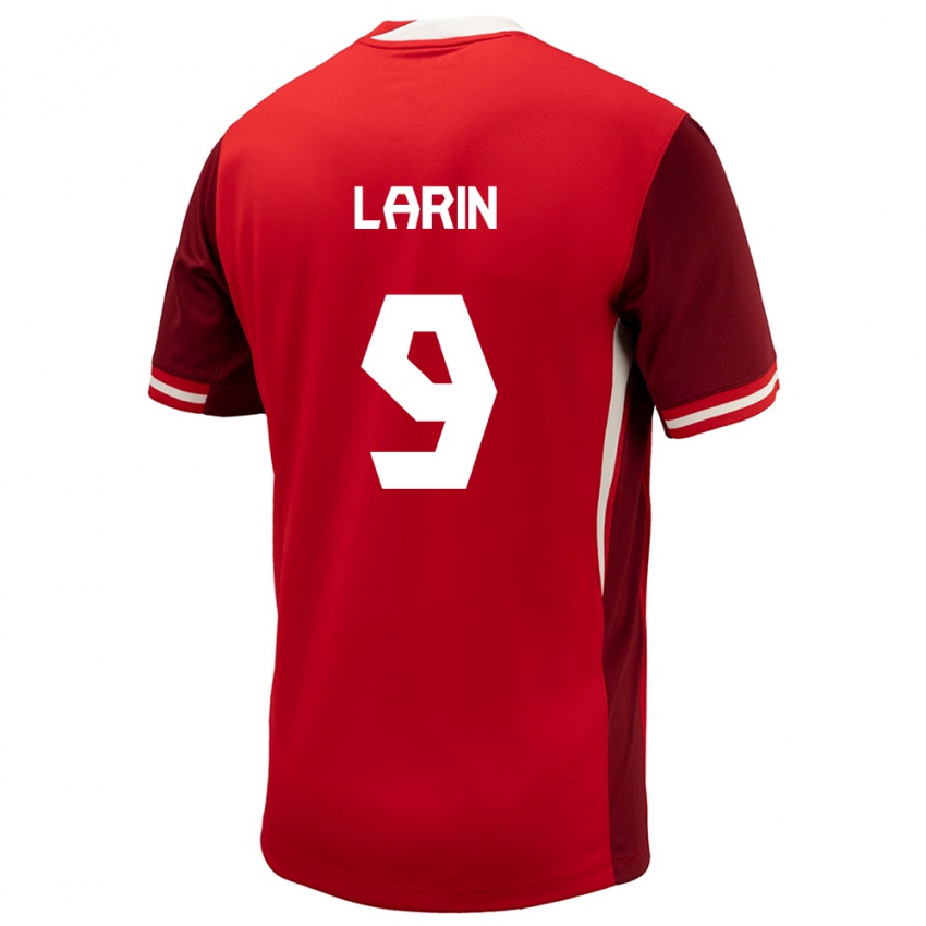 Niño Camiseta Canadá Cyle Larin #9 Rojo 1ª Equipación 24-26 La Camisa Argentina