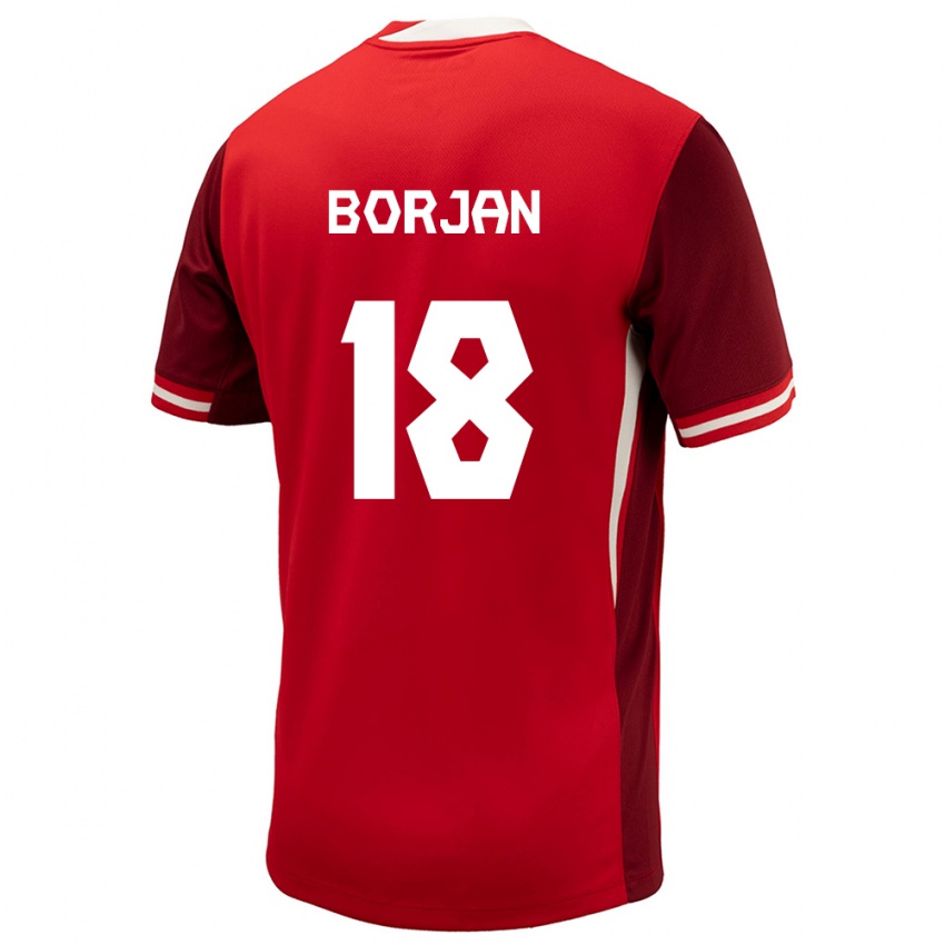 Niño Camiseta Canadá Milan Borjan #18 Rojo 1ª Equipación 24-26 La Camisa Argentina