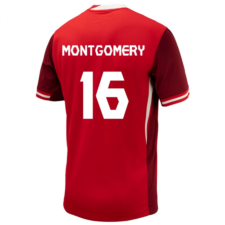 Niño Camiseta Canadá Callum Montgomery #16 Rojo 1ª Equipación 24-26 La Camisa Argentina