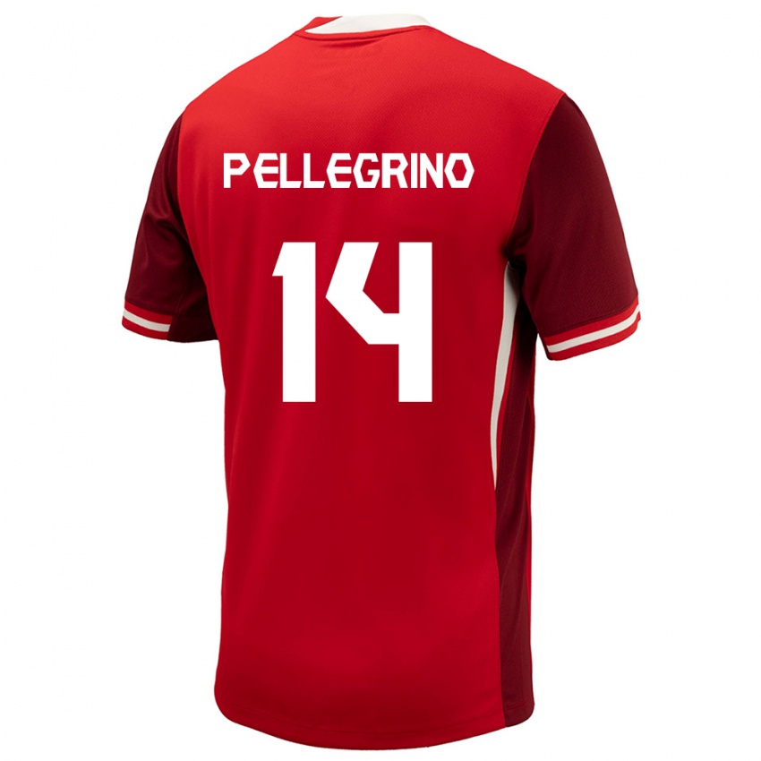 Niño Camiseta Canadá Gabriel Pellegrino #14 Rojo 1ª Equipación 24-26 La Camisa Argentina