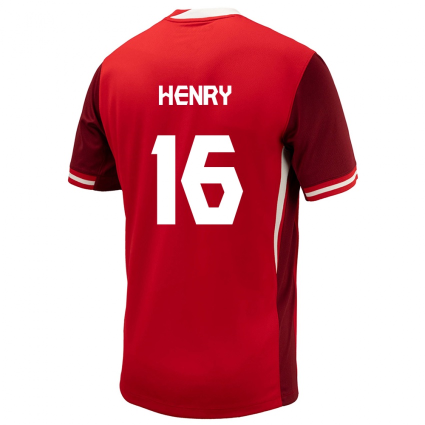 Niño Camiseta Canadá Mael Henry #16 Rojo 1ª Equipación 24-26 La Camisa Argentina