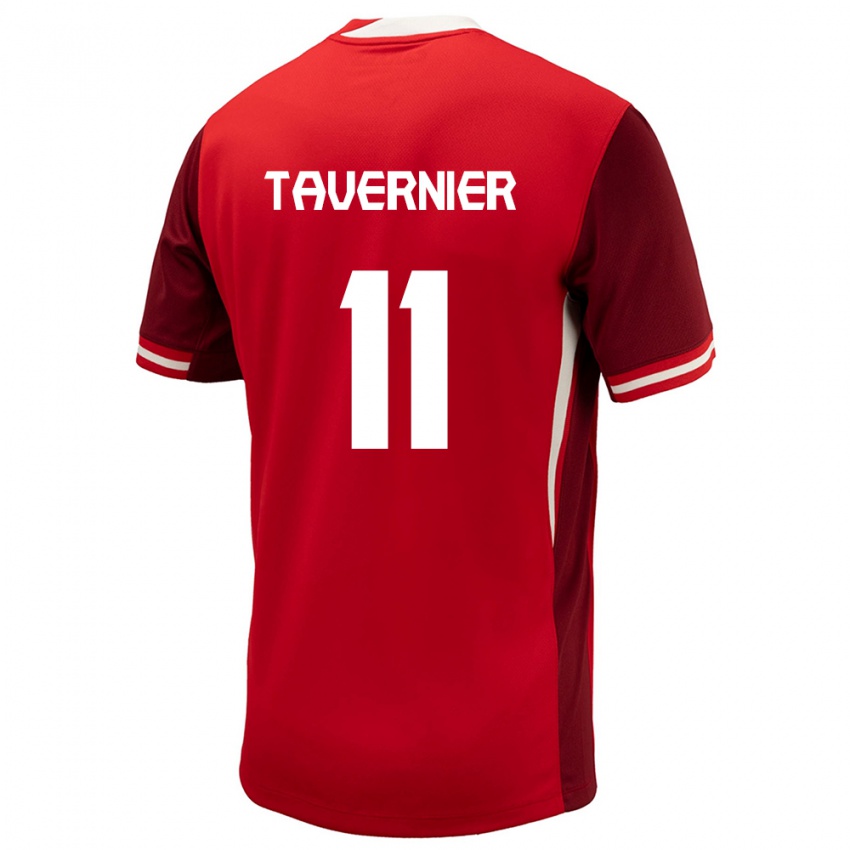 Niño Camiseta Canadá Kevaughn Tavernier #11 Rojo 1ª Equipación 24-26 La Camisa Argentina