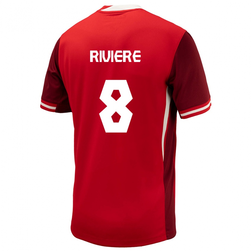 Niño Camiseta Canadá Jayde Riviere #8 Rojo 1ª Equipación 24-26 La Camisa Argentina