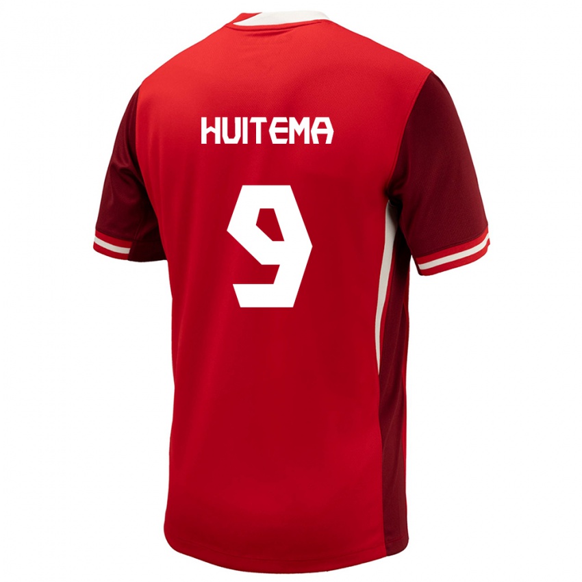 Niño Camiseta Canadá Jordyn Huitema #9 Rojo 1ª Equipación 24-26 La Camisa Argentina