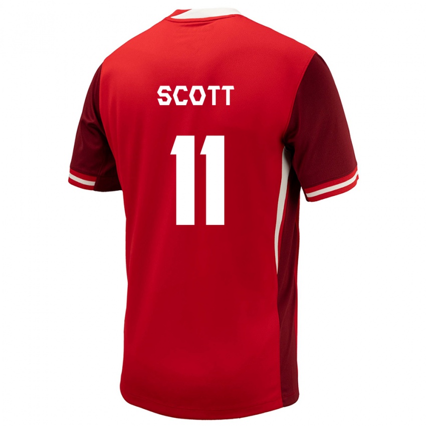 Niño Camiseta Canadá Desiree Scott #11 Rojo 1ª Equipación 24-26 La Camisa Argentina