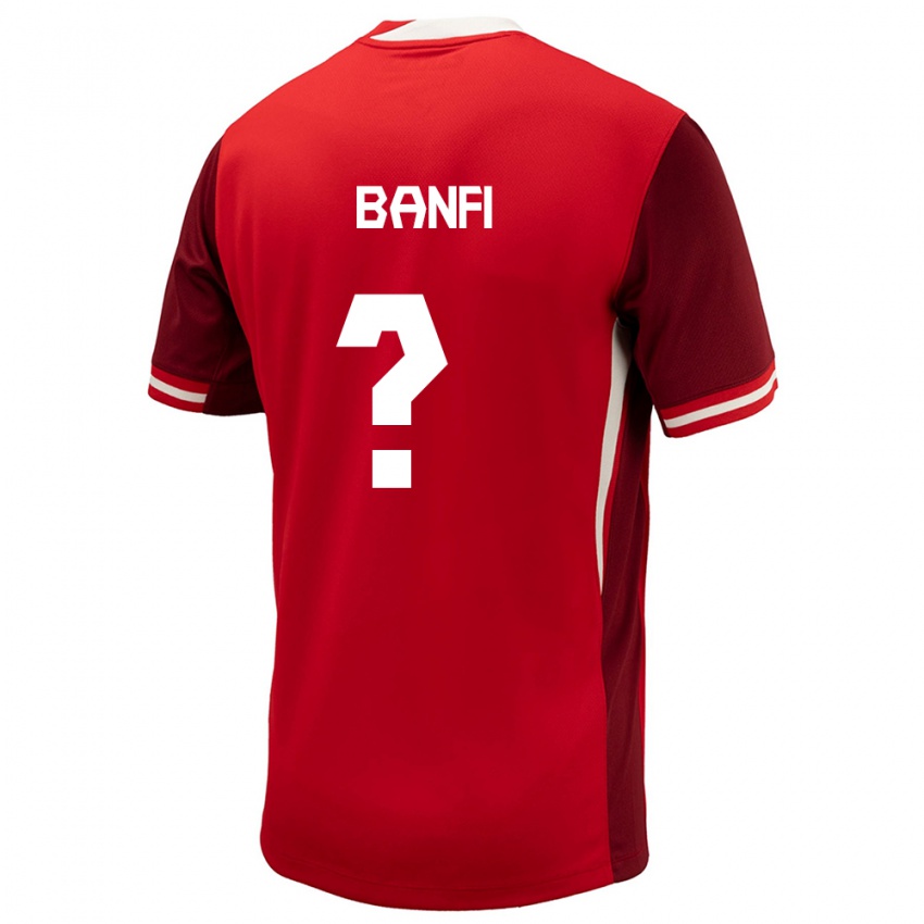 Niño Camiseta Canadá Samuel Banfi #0 Rojo 1ª Equipación 24-26 La Camisa Argentina