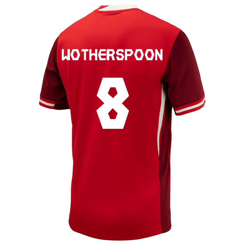 Niño Camiseta Canadá David Wotherspoon #8 Rojo 1ª Equipación 24-26 La Camisa Argentina