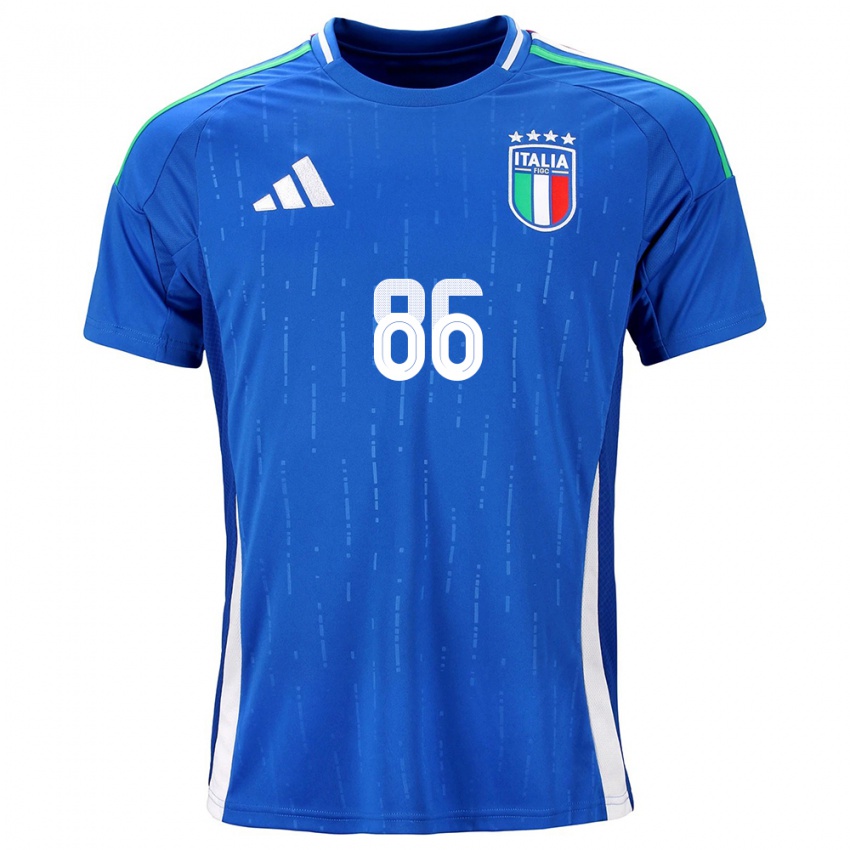 Niño Camiseta Italia Daniele Montevago #86 Azul 1ª Equipación 24-26 La Camisa Argentina