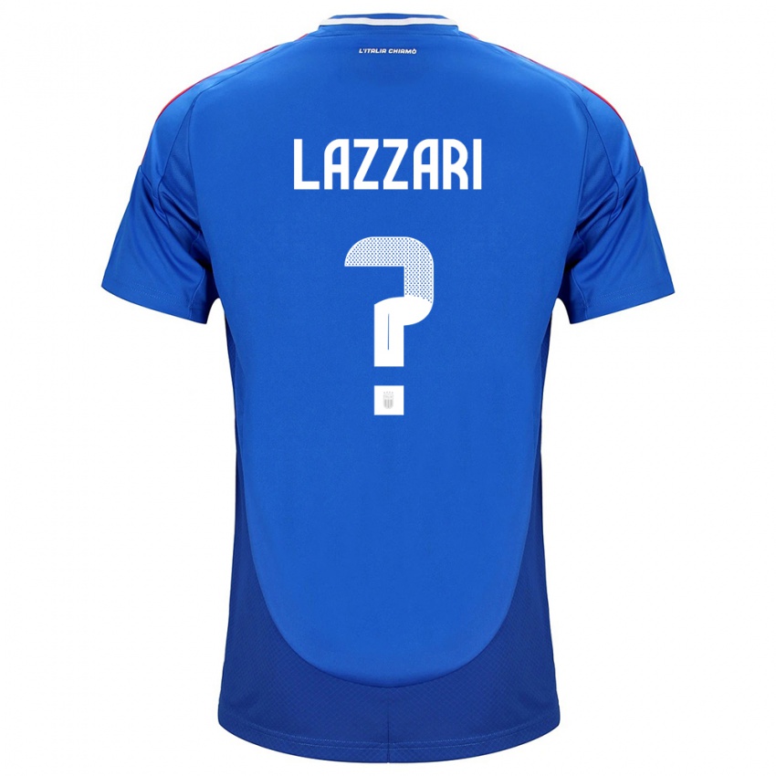 Niño Camiseta Italia Manuel Lazzari #0 Azul 1ª Equipación 24-26 La Camisa Argentina