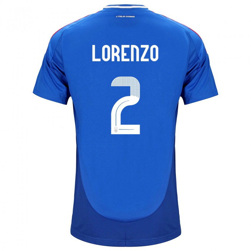 Niño Camiseta Italia Giovanni Di Lorenzo #2 Azul 1ª Equipación 24-26 La Camisa Argentina