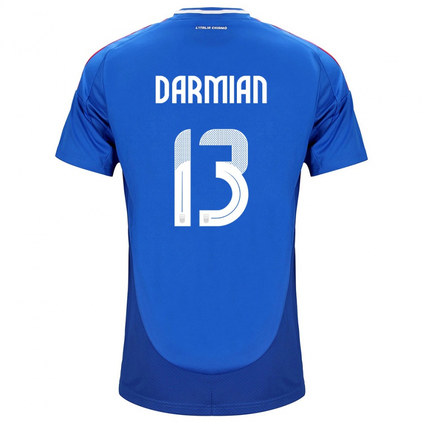 Niño Camiseta Italia Matteo Darmian #13 Azul 1ª Equipación 24-26 La Camisa Argentina