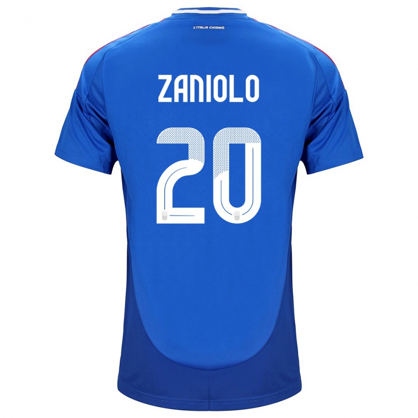 Niño Camiseta Italia Nicolò Zaniolo #20 Azul 1ª Equipación 24-26 La Camisa Argentina