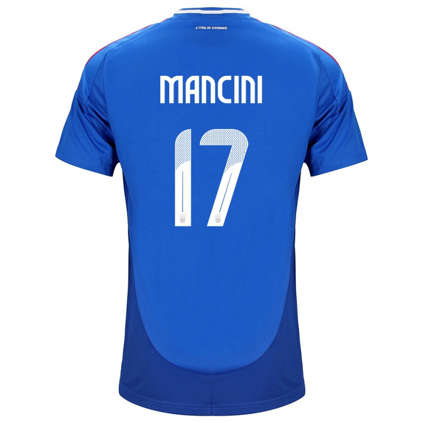 Niño Camiseta Italia Gianluca Mancini #17 Azul 1ª Equipación 24-26 La Camisa Argentina