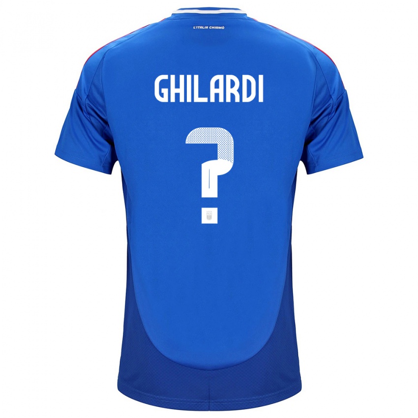 Niño Camiseta Italia Daniele Ghilardi #0 Azul 1ª Equipación 24-26 La Camisa Argentina