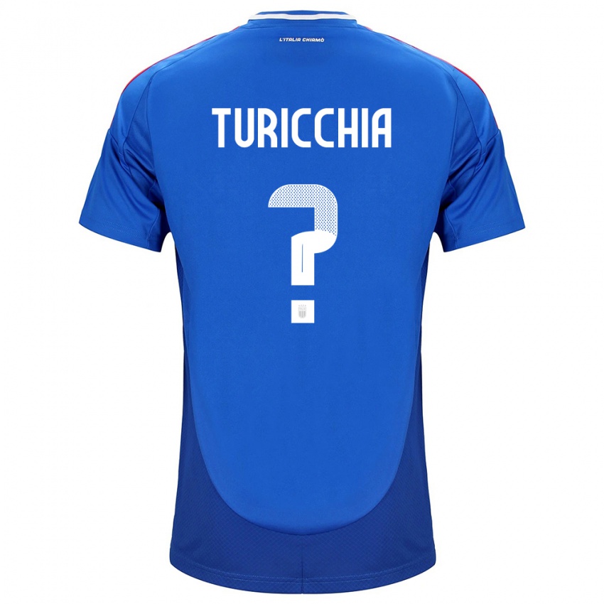 Niño Camiseta Italia Riccardo Turicchia #0 Azul 1ª Equipación 24-26 La Camisa Argentina