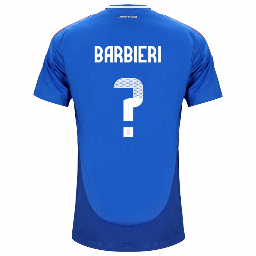 Niño Camiseta Italia Tommaso Barbieri #0 Azul 1ª Equipación 24-26 La Camisa Argentina