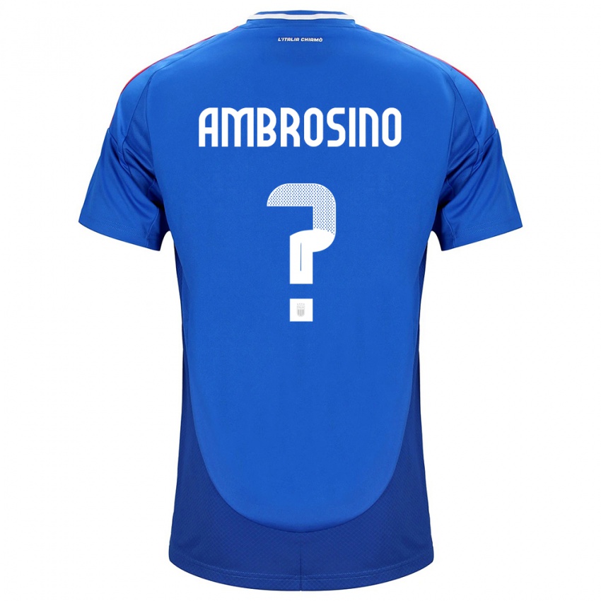 Niño Camiseta Italia Giuseppe Ambrosino #0 Azul 1ª Equipación 24-26 La Camisa Argentina