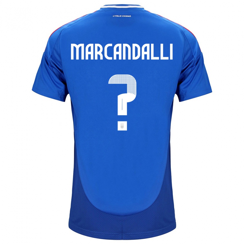 Niño Camiseta Italia Alessandro Marcandalli #0 Azul 1ª Equipación 24-26 La Camisa Argentina