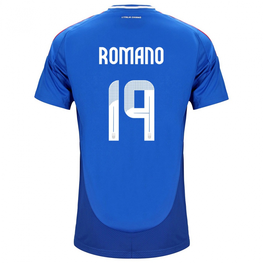 Niño Camiseta Italia Marco Romano #19 Azul 1ª Equipación 24-26 La Camisa Argentina