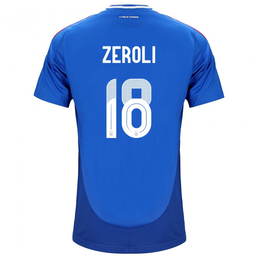 Niño Camiseta Italia Kevin Zeroli #18 Azul 1ª Equipación 24-26 La Camisa Argentina