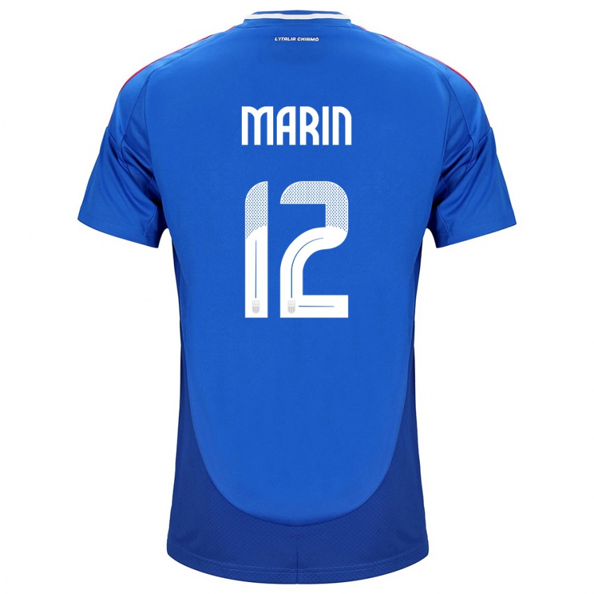 Niño Camiseta Italia Renato Marin #12 Azul 1ª Equipación 24-26 La Camisa Argentina