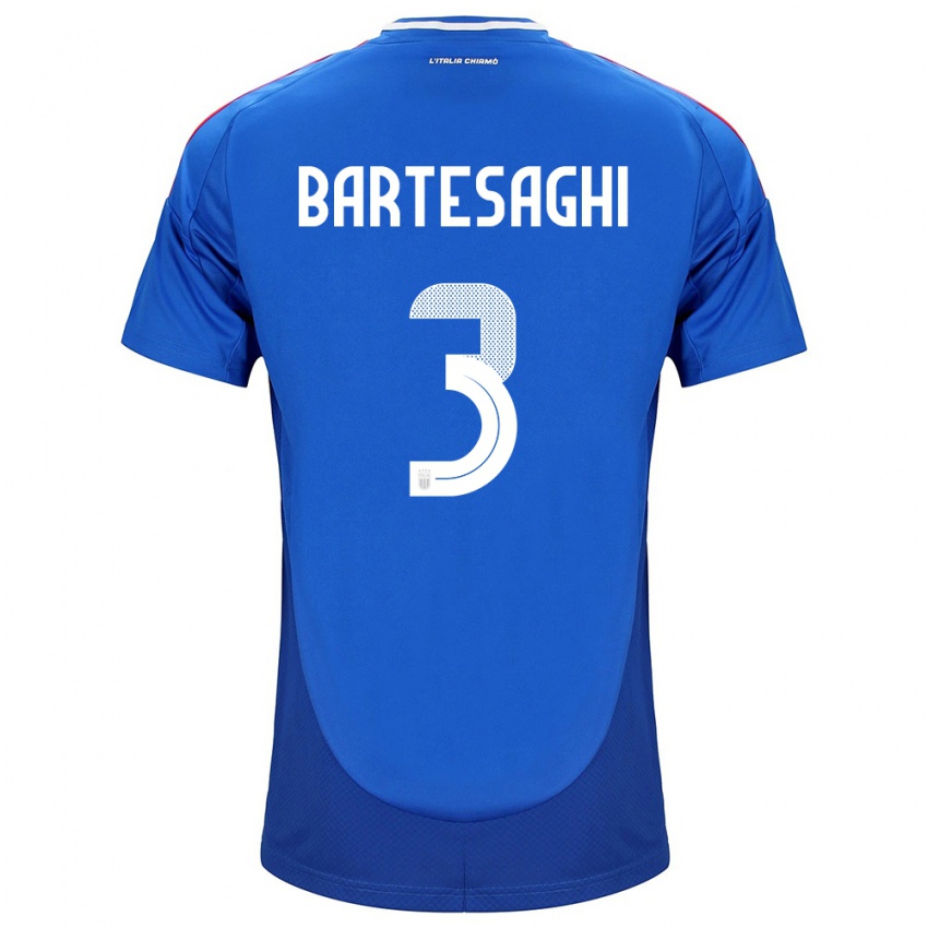 Niño Camiseta Italia Davide Bartesaghi #3 Azul 1ª Equipación 24-26 La Camisa Argentina